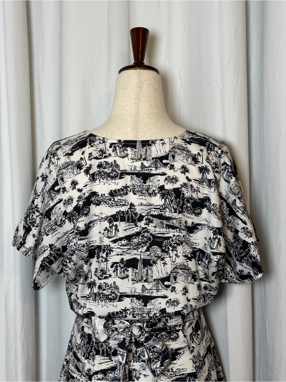 Marine Layer Camila San Francisco Toile Mini Dress Pockets Medium - Picture 10 of 13